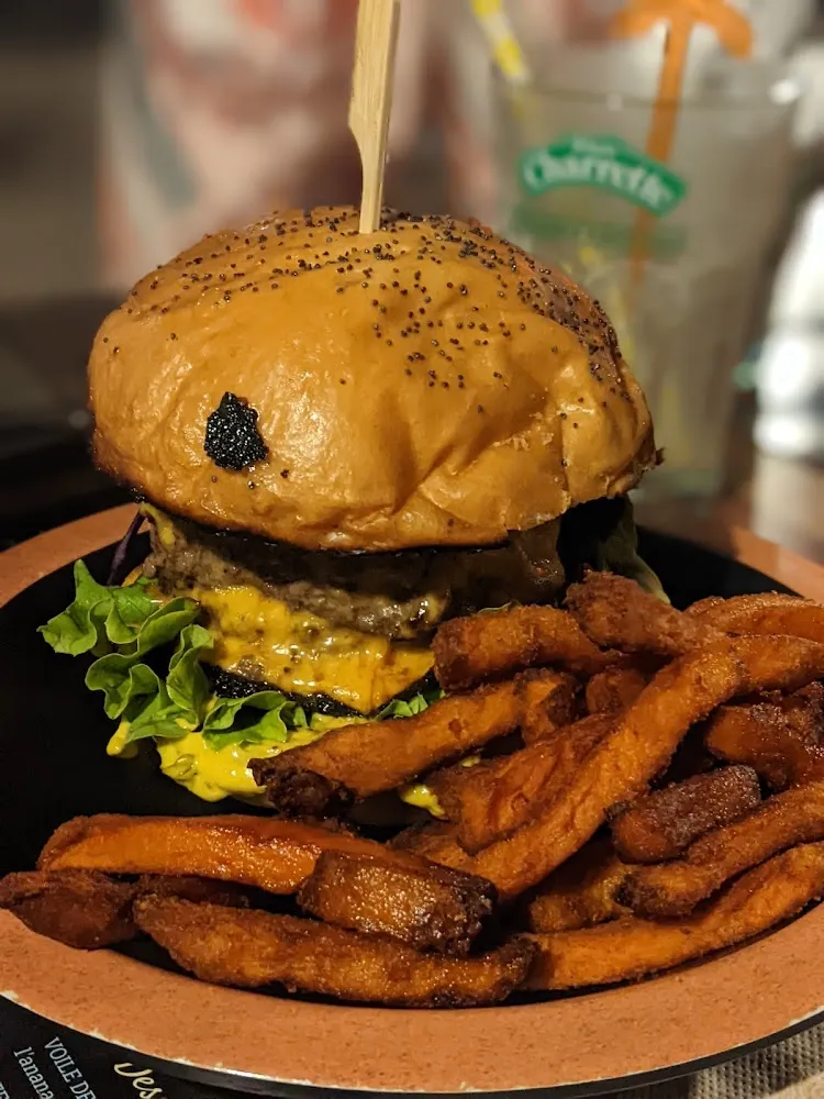 Burger Frites Patate Douce